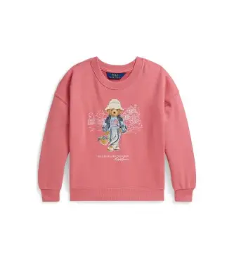 per ragazza 312A11783001 Felpa in spugna con orsetto Polo rosa (6años=117/123cm), Casual, Cotone, moda per bambini