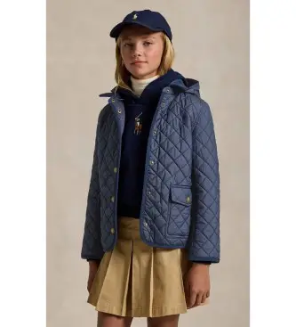 per ragazza 313910983001 Giubbotto bomber imbottito blu (7 años = 130/134cm), Casual, Polister riciclato, Navy, moda per