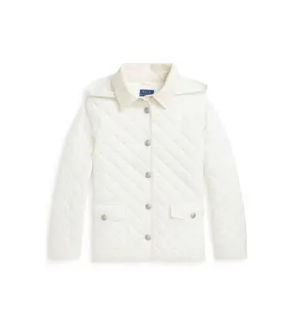 per ragazza 313910983006 Giubbotto bomber imbottito bianco (7 años = 130/134cm), Casual, Polister riciclato, moda per bam