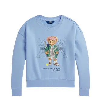 per ragazza 313971127001 Felpa in spugna con Polo Bear blu (8Años=130/134cm), Casual, Cotone, Poliestere, moda per bambin