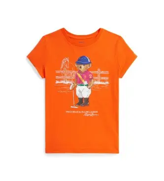 per ragazza 313A96120002 Maglietta in maglia arancione Polo Bear (7 años = 130/134cm), Casual, Cotone, Manica corta, moda