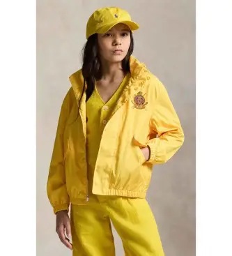 per ragazza 313P01959001 Giacca con cappuccio a fantasia gialla (7 años = 130/134cm), Casual, Giallo, Polister riciclato
