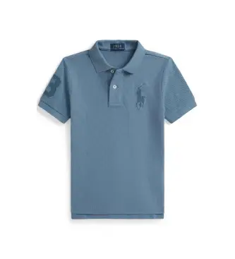 per ragazzo 322703635508 Polo in piquet di cotone con stampa Big Pony blu (1 años = 93cm), Casual, Manica corta, mod