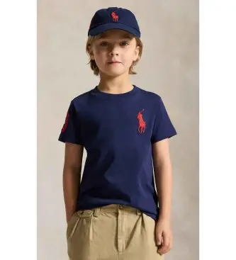 per ragazzo 322832907039 Maglietta Big Pony in maglia di cotone blu navy (1 5 años = 93cm), Casual, Manica corta, moda