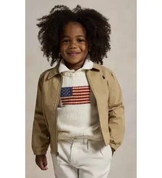 per ragazzo 322934661001 Giacca Bayport in popeline di cotone marrone (1 años = 93cm), Casual, Classico, moda per ba