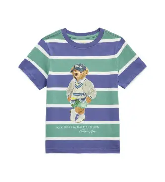 per ragazzo 322971435001 Maglietta a righe multicolore Polo Bear (5años=109/116cm), Casual, Cotone, Manica corta, moda pe