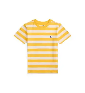per ragazzo 322A95726003 Maglietta in cotone a righe gialle (1 años = 93cm), Casual, Giallo, Manica corta, moda per