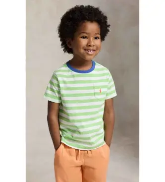 per ragazzo 322B13586002 Maglietta in jersey di cotone verde (3 años = 102/108cm), Casual, Manica corta, moda per bambini
