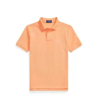 per ragazzo 323703632509 Iconica polo in piqué arancione (6/años = 136/138cm), Cotone, Classico, Manica corta, Corallo