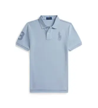 per ragazzo 323703635504 Polo in piquet di cotone con stampa Big Pony blu (6/años = 136/138cm), Casual, Manica corta, m