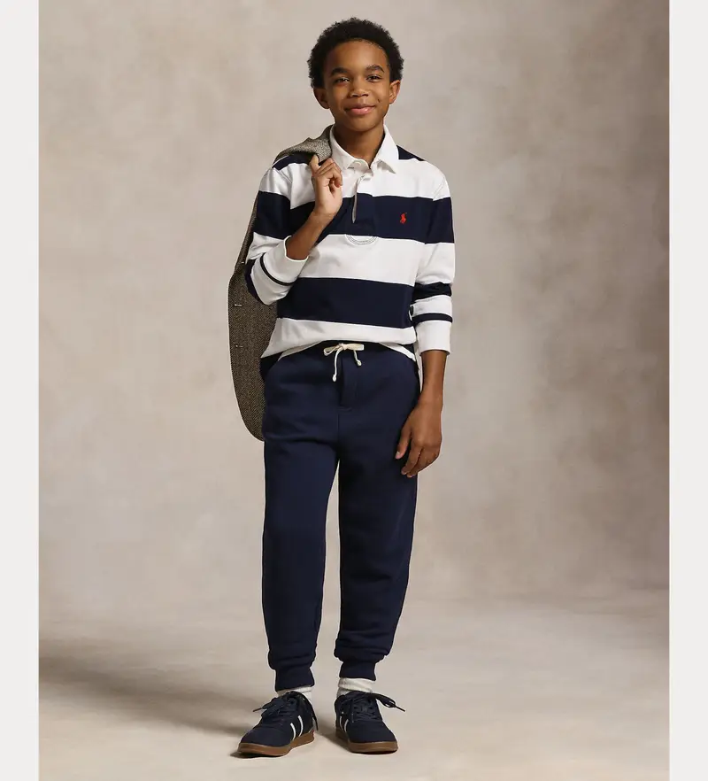 per ragazzo 323720897003 Pantaloni da jogging in pile blu navy (8años=136/138cm), Casual, Cotone, moda per bambini