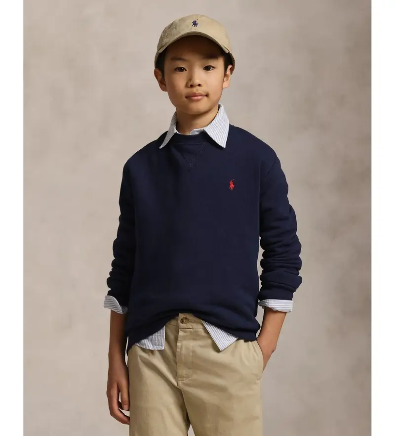 per ragazzo 323772102002 Felpa in pile blu navy (8años=136/138cm), Casual, Cotone, moda per bambini