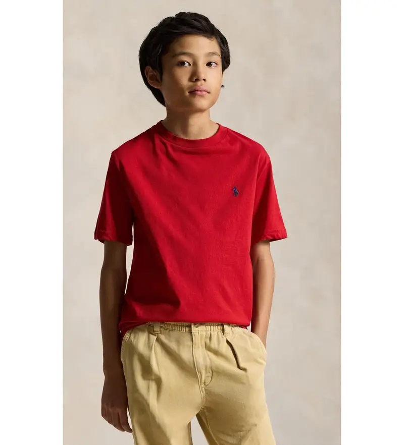 per ragazzo 323832904038 Maglietta di cotone rossa (8años=136/138cm), Casual, Manica corta, moda per bambini