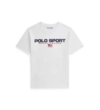 per ragazzo 323837629501 T-shirt bianca Polo Sport in maglia di cotone (6/7años=136/138cm), Bianco, Casual, Manica corta