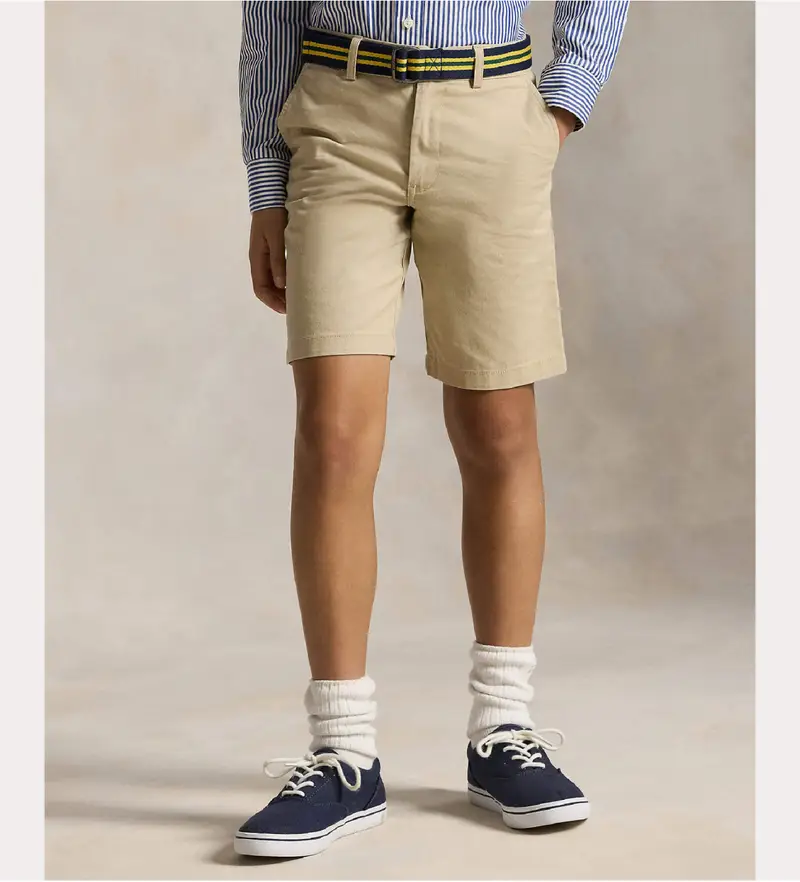 per ragazzo 323863960005 Pantaloncini aderenti Bedford marroni (8años=136/138cm), Marrone, Beige, Casual, Cotone, moda pe