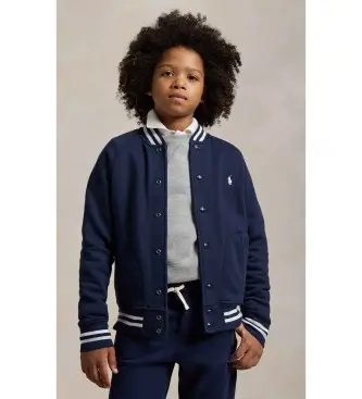 per ragazzo 323932140004 Giacca da baseball in pile blu navy (6/años = 136/138cm), Sportivo, Cotone, moda per bambini