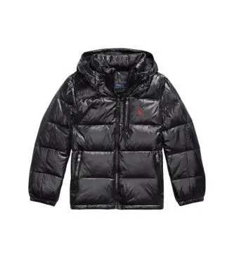 per ragazzo 323978459001 Cappotto nero lucido (14/16años=150/161cm), Casual, Sostenibile, Nylon riciclato, moda per bambi