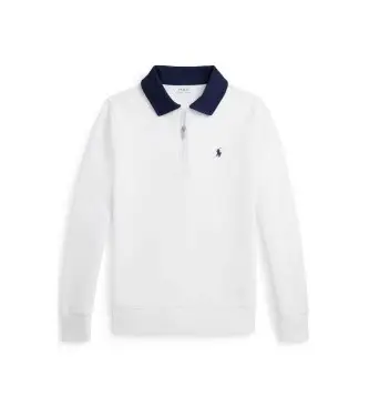 per ragazzo 323A95759002 Polo in maglia doppia con colletto bianco (6/años = 136/138cm), Cotone, Classico, Manica lunga