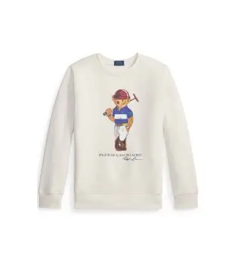 per ragazzo 323A96604001 Felpa in pile Polo Bear beige (6/años = 136/138cm), Bianco, Casual, Cotone, moda per bambini