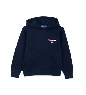 per ragazzo 323P01528501 Felpa con cappuccio in pile blu Polo Sport (6/7años=136/138cm), Casual, Cotone, moda per bambini