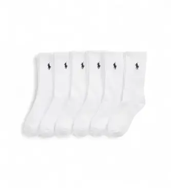 per ragazzo 444974056001 Set di 6 paia di calzini bianchi a metà polpaccio (9/11), Bianco, Homewear, Cotone, moda per bam