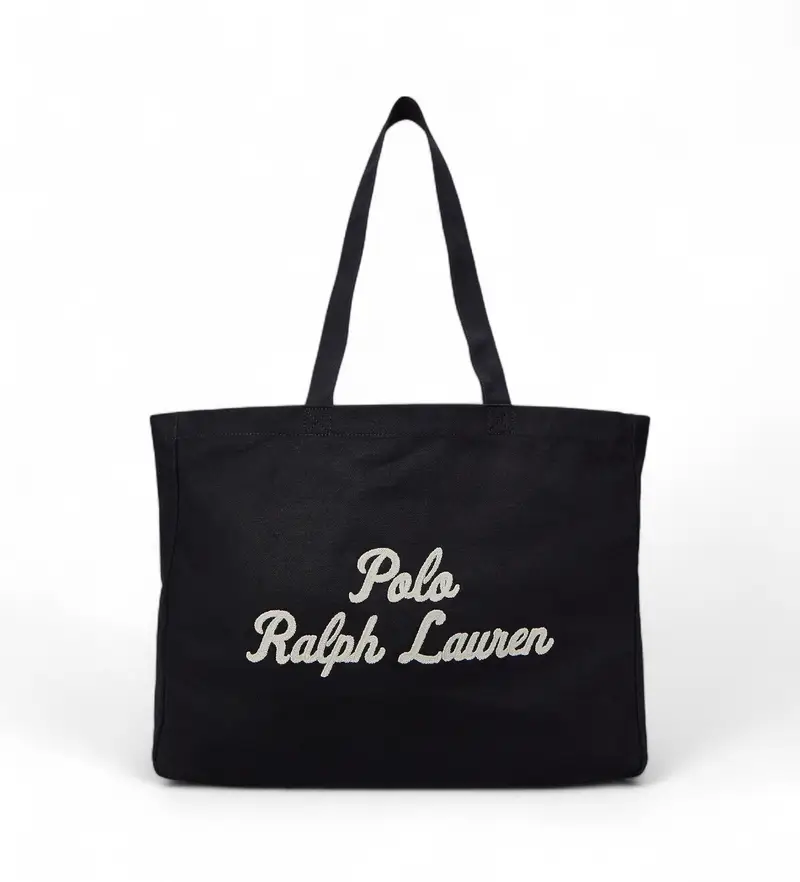 per uomo. 405962436001 Borsa tote in tela con ricamo nero (OSFA), Casual, Cotone