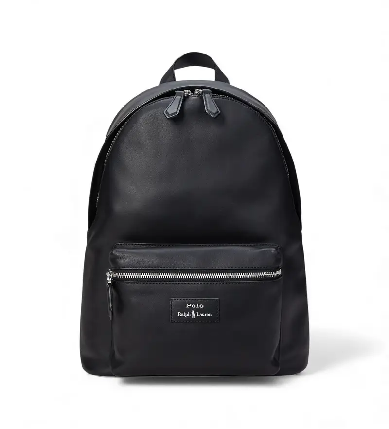 per uomo. 405962452001 Zaino in morbida pelle nera (OSFA), Nero, Casual