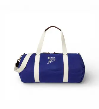 per uomo 405974610002 Borsa da viaggio in tela con ricamo blu (OSFA), Casual, Cotone