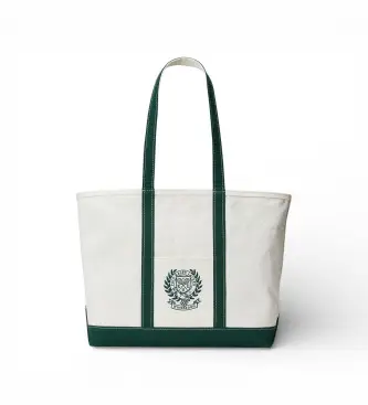 per uomo 405P13465001 Borsa tote in tela Wimbledon, bianca (OSFA), Bianco, Casual, Cotone