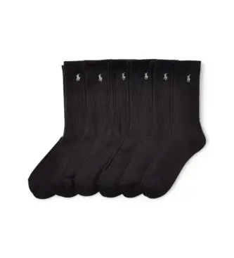 per uomo 449693059001 Set di 6 calzini in cotone nero (43-46), Homewear