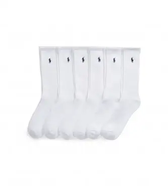 per uomo 449723763001 Confezione da 6 paia di calze bianche in misto cotone (OSFA), Bianco, Homewear