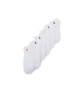 per uomo 449799739002 Confezione da 6 paia di calzini bassi imbottiti bianchi (OSFA), Bianco, Homewear, Cotone