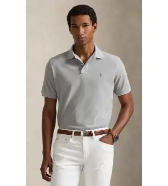per uomo 710536856487 Polo grigia in piqué slim fit (M), Casual, Grigio, Cotone, Manica corta