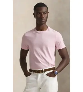 per uomo 710671438520 T-shirt personalizzata in maglia slim fit rosa chiaro (S), Casual, Cotone, Manica corta