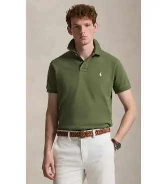 per uomo 710680784090 L'iconica polo in piqué verde scuro (S), Casual, Cotone, Manica corta