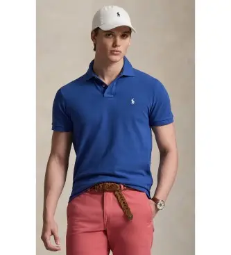 per uomo 710680784520 L'iconica polo in piqué blu (S), Casual, Cotone, Manica corta