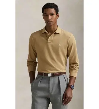 per uomo 710680790123 Polo in piqué beige personalizzata slim fit (XS), Casual, Cotone, Manica lunga