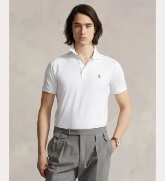 per uomo 710685514001 Polo bianca morbida al tatto (M), Bianco, Casual, Cotone, Manica corta Multicolore