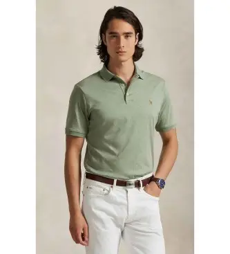 per uomo 710704319180 Polo in morbido cotone verde slim fit personalizzata (S), Casual, Manica corta