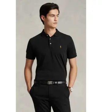 per uomo 710713130001 Polo slim fit personalizzata in morbido cotone nero (XS), Casual, Manica corta