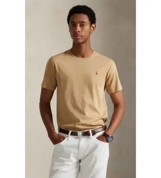 per uomo 710740727072 T-shirt personalizzata in cotone marrone slim fit (XS), Casual, Manica corta