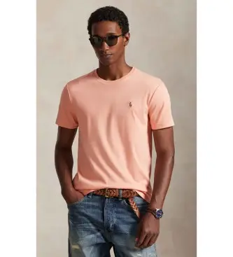 per uomo 710740727105 T-shirt Slima arancione in morbido cotone personalizzata (S), Casual, Manica corta