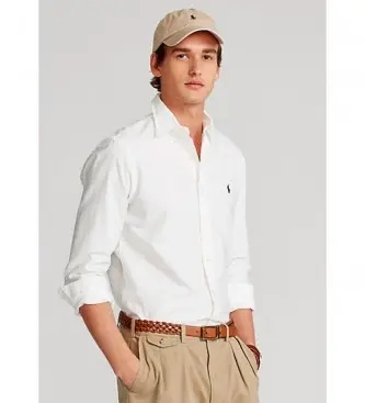 per uomo 710772290003 Camicia Oxford bianca su misura (M), Bianco, Casual, Cotone, Manica lunga