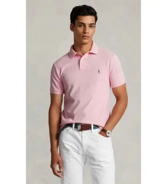 per uomo 710795080004 Polo rosa in piqué slim fit (XS), Casual, Cotone, Manica corta