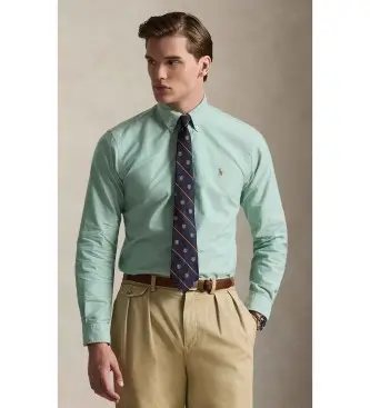per uomo 710805562016 L'iconica camicia verde oxford (XS), Casual, Cotone, Classico, Manica lunga
