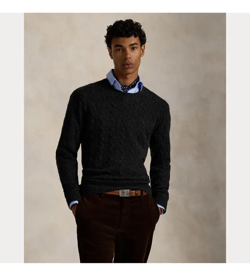 per uomo 710876762013 Maglione blu navy in lana e cashmere a maglia incrociata (S), Casual