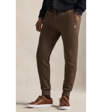 per uomo 710881518081 Pantaloni jogger marroni in maglia doppia (S), Marrone, Casual, Cotone