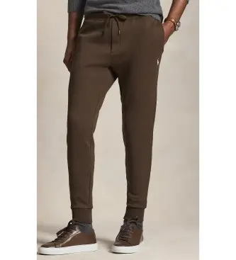 per uomo 710881518504 Pantaloni jogger marroni in maglia doppia (S), Marrone, Casual, Cotone