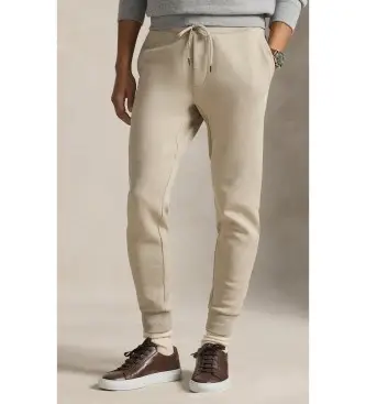 per uomo 710881518507 Pantaloni jogger beige in maglia doppia (S), Casual, Cotone