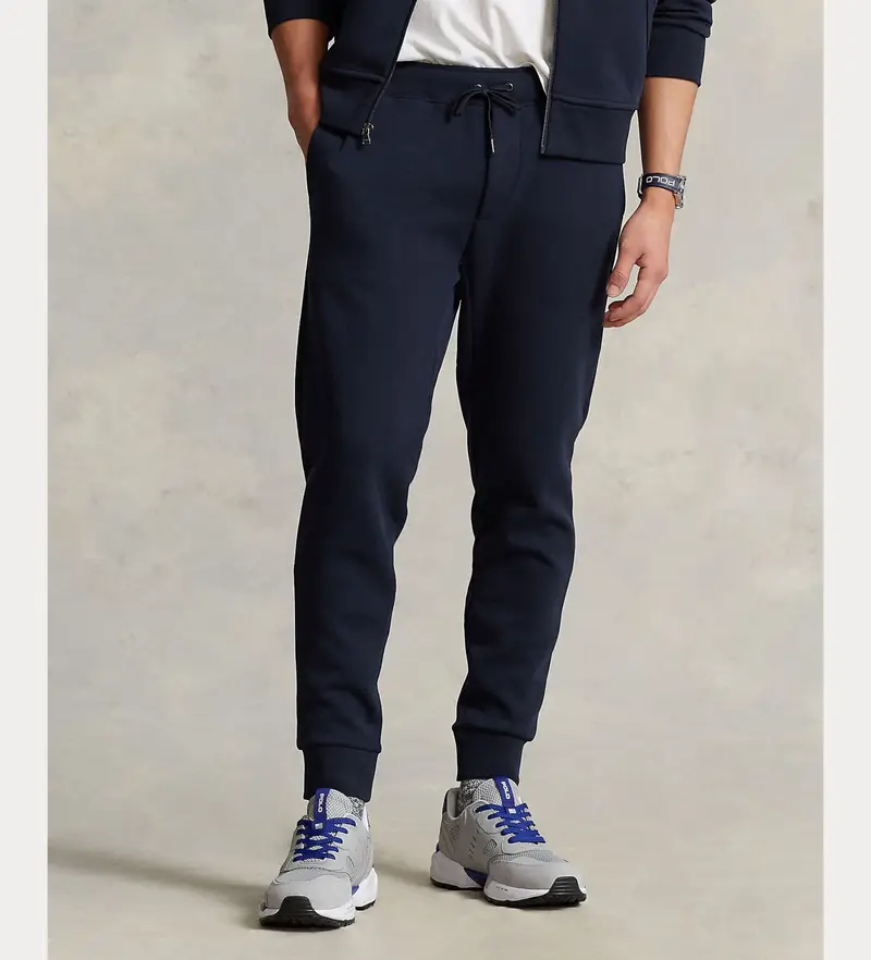 per uomo 710888283002 Pantaloni jogger in maglia doppia blu navy (S), Casual, Cotone